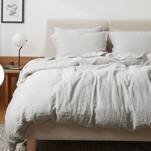 PARACHUTE Flax Linen Fog Gray Duvet Cover King Bedding Comforter $360 *READ*